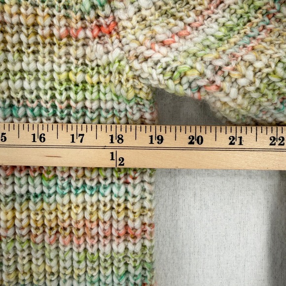 UNIQLO X INES DE LA FRESSANGE Chunky Crewneck Cardigan Sweater S Pastel Rainbow - Picture 11 of 15